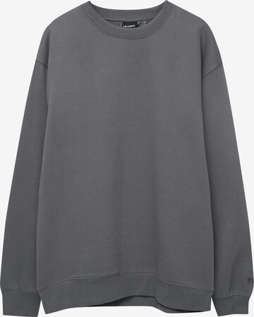 Sweat-shirt Pull&Bear en gris : devant