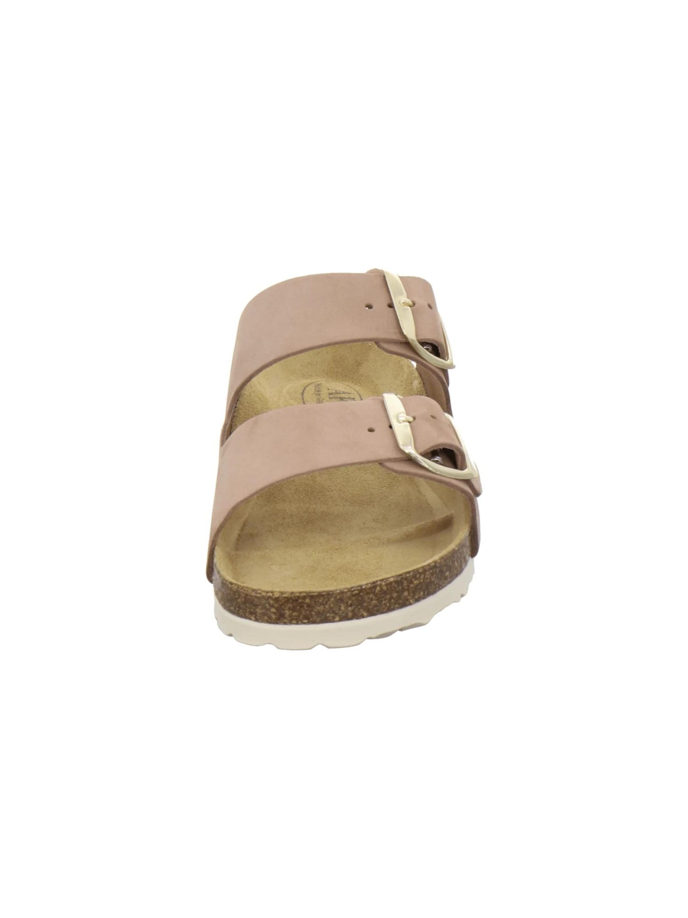 AFS-Schuhe Pantolette 'Pantoletten Damen Zweischnaller piedra' in Beige