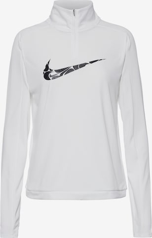 NIKE Performance Shirt 'SWSH HBR DF' in White: front