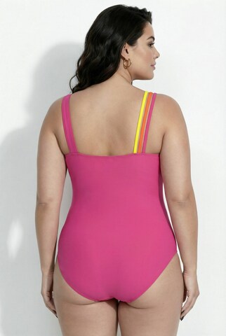 Ulla Popken Bralette Swimsuit in Mixed colors