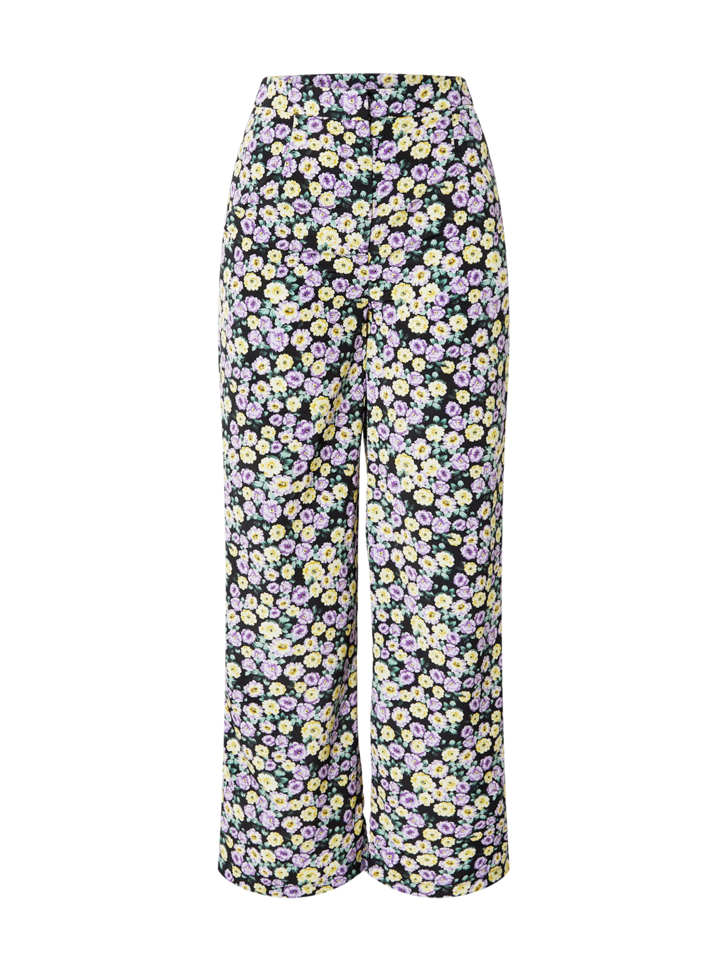 Wide Leg Pantalon 'PAFLEUR' Pimkie en noir : devant