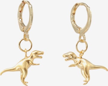 Fräulein Wunder Earrings 'T-Rex' in Gold: front