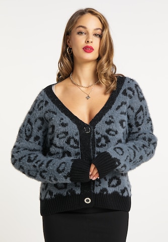 faina Strickjacke in Blau: Vorderseite