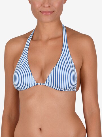 NATURANA Triangle Bikini Top in Blue: front