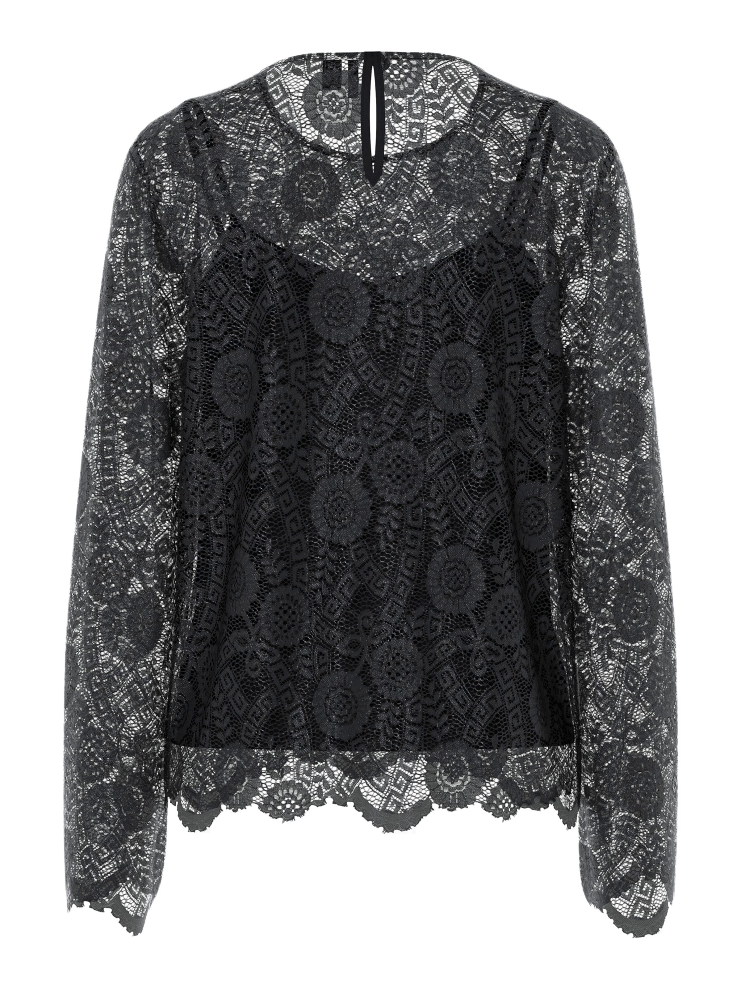 PIECES Shirt 'PCOLLINE' in Black