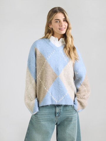Noella Maxi svetr 'Lai' – modrá: přední strana