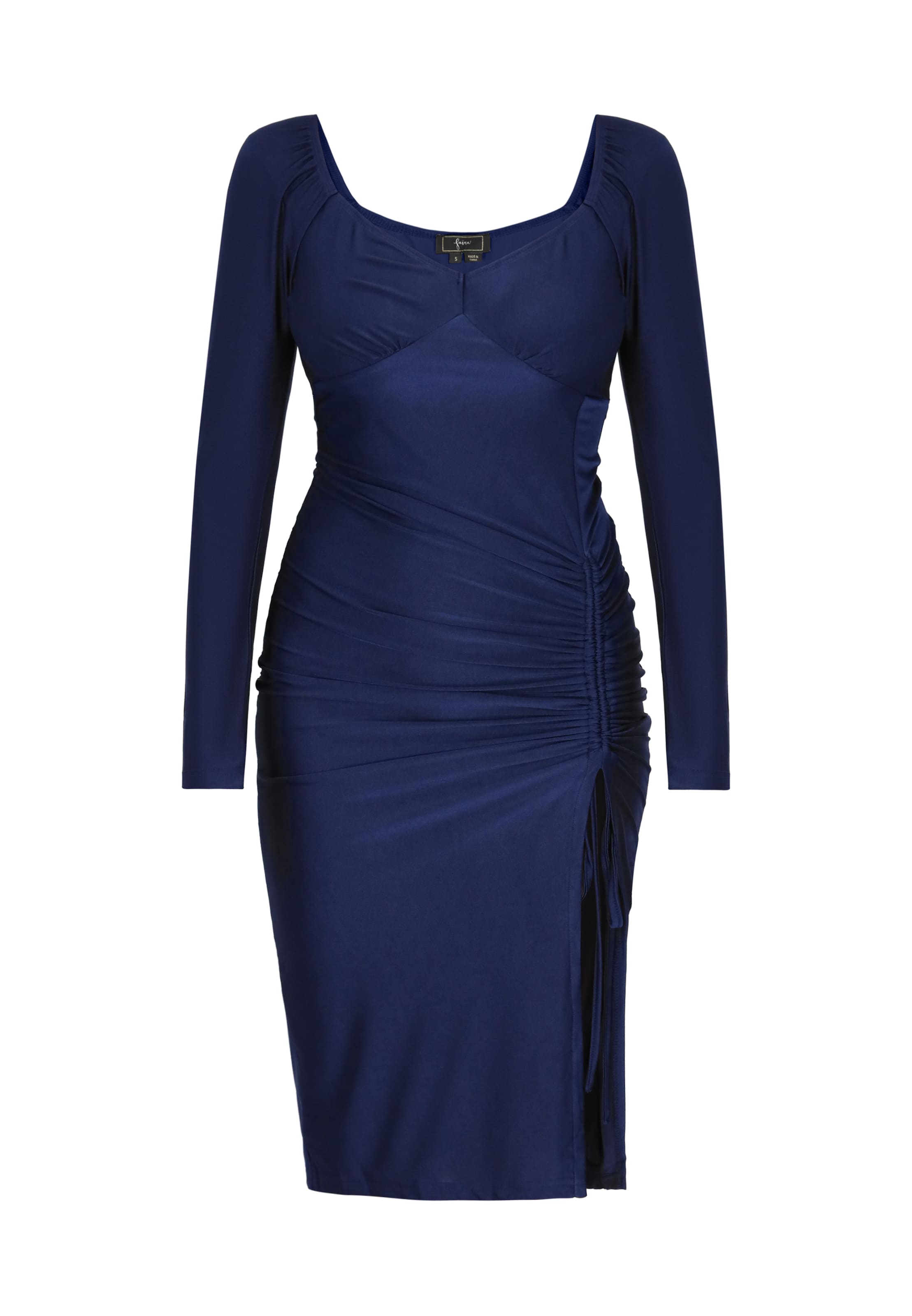 faina - Vestido em azul: frente