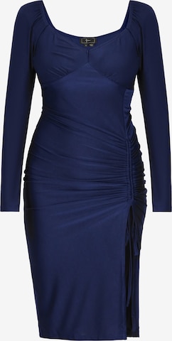 faina - Vestido em azul: frente