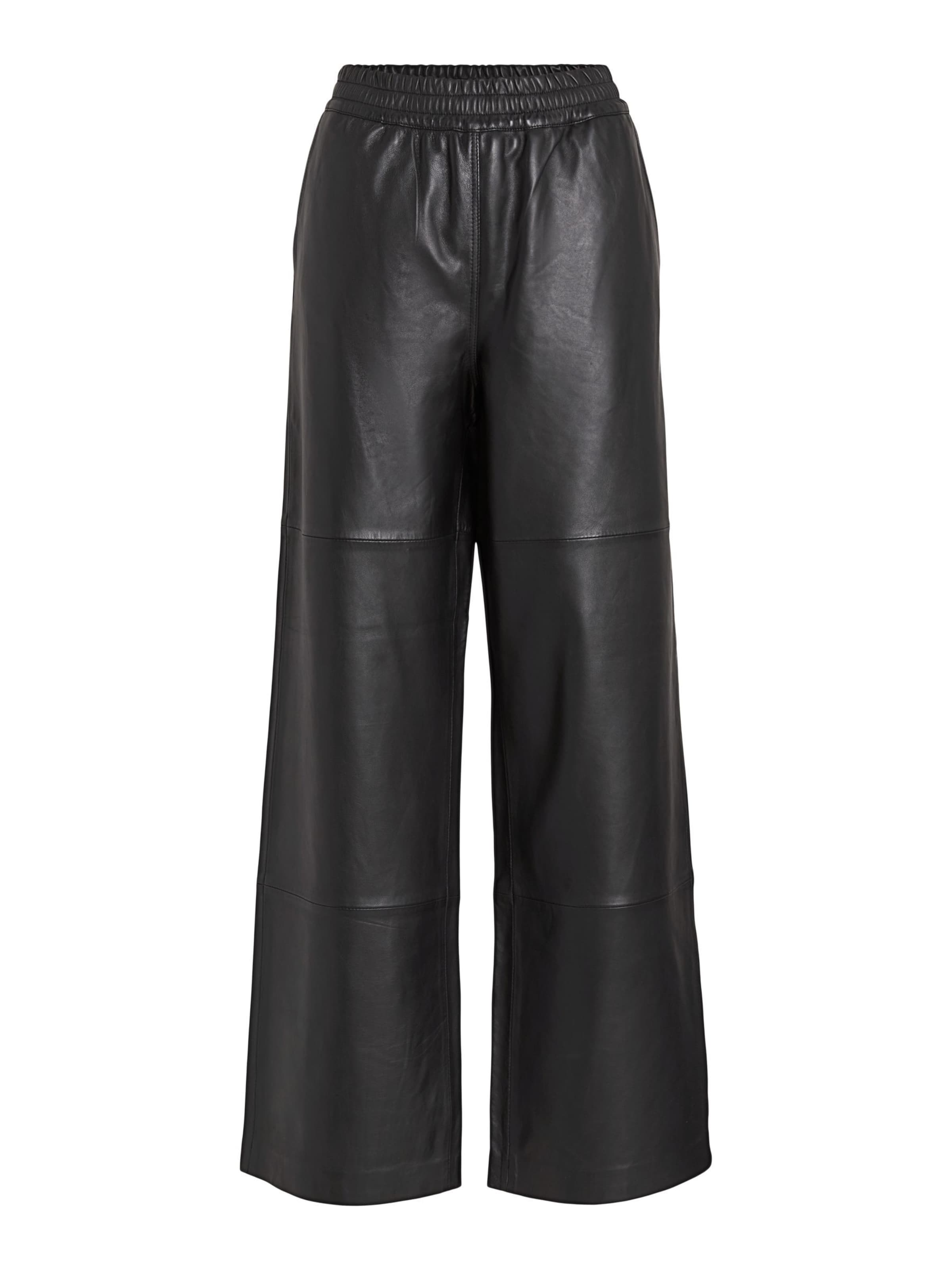 ROUGE EDIT Wide Leg Hose in Schwarz: Vorderseite