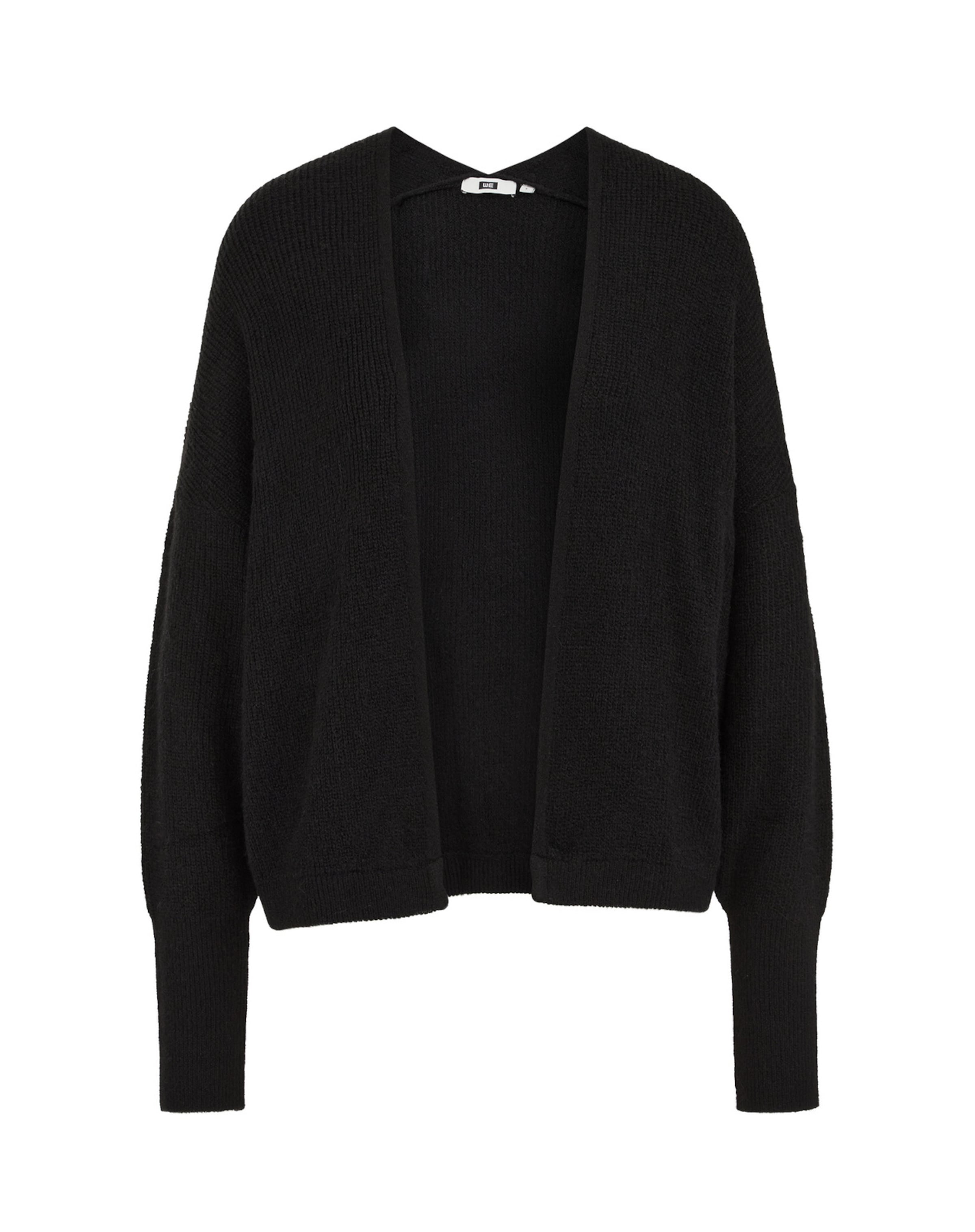 WE Fashion - Casaco de malha em preto: frente