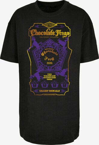 F4NT4STIC Shirt 'Harry Potter Chocolate Frogs' in Zwart: voorkant