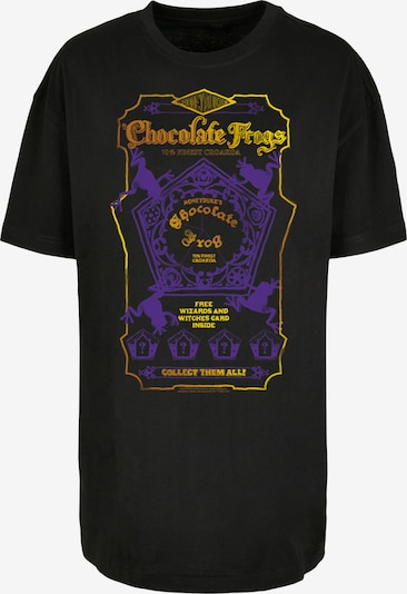F4NT4STIC T-Shirt 'Harry Potter Chocolate Frogs' in goldgelb / dunkellila / schwarz, Produktansicht