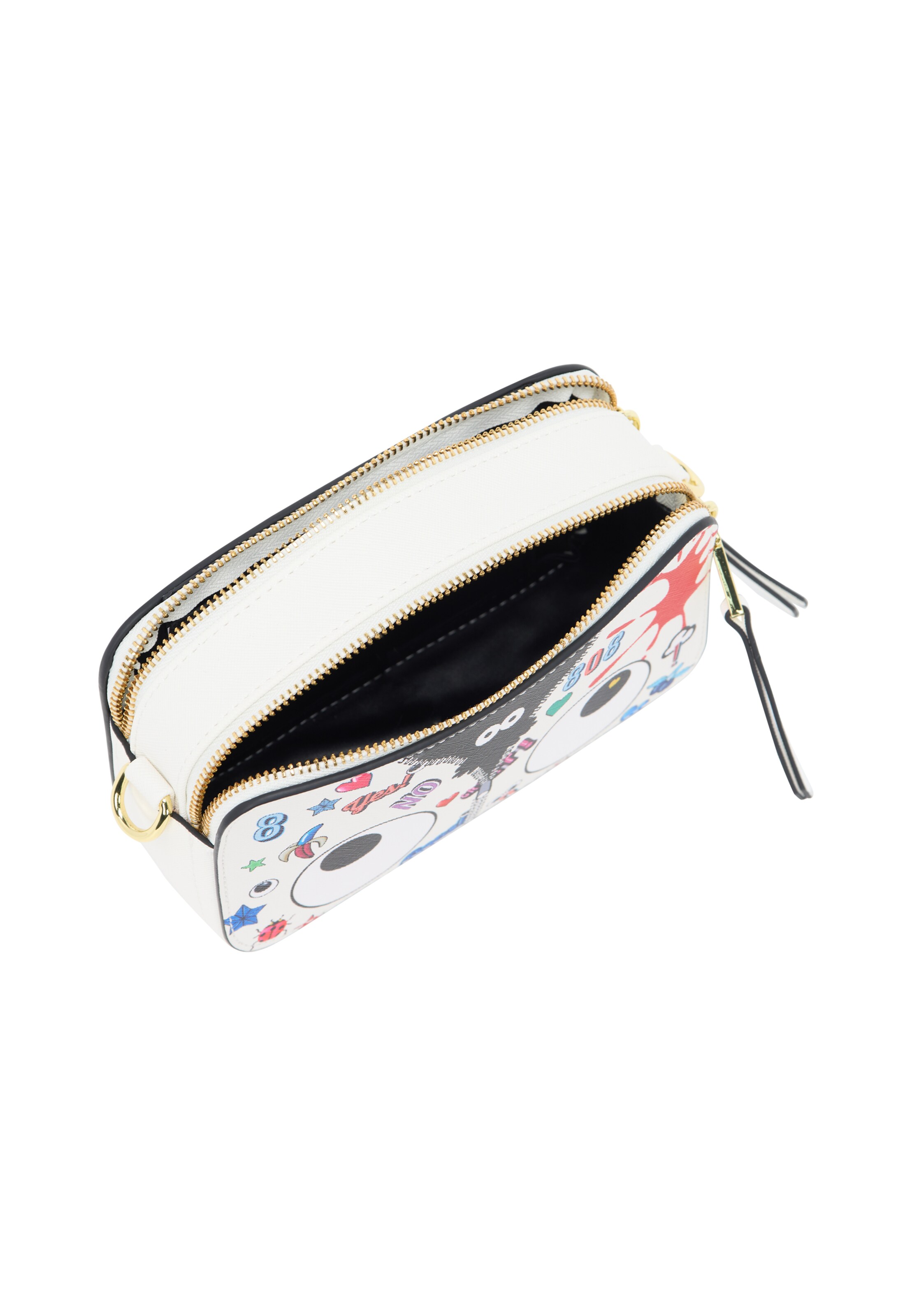 MYMO Torba za čez ramo 'Pop Eyetheme' | bela barva