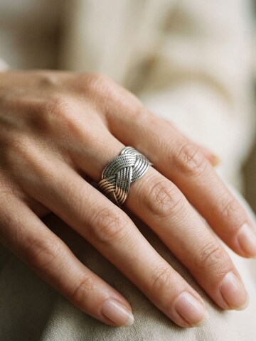 Nemomatheo Ring 'Tresse – Statement-Flechtring' in Silver