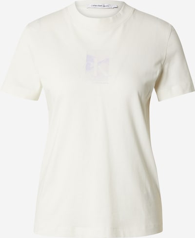 Calvin Klein Jeans T- Shirt in lavendel / wollweiß, Produktansicht