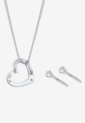 Elli DIAMONDS Schmuckset Herz in Silber