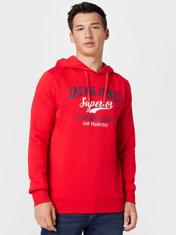 JACK & JONES Sweatshirt in Red: front