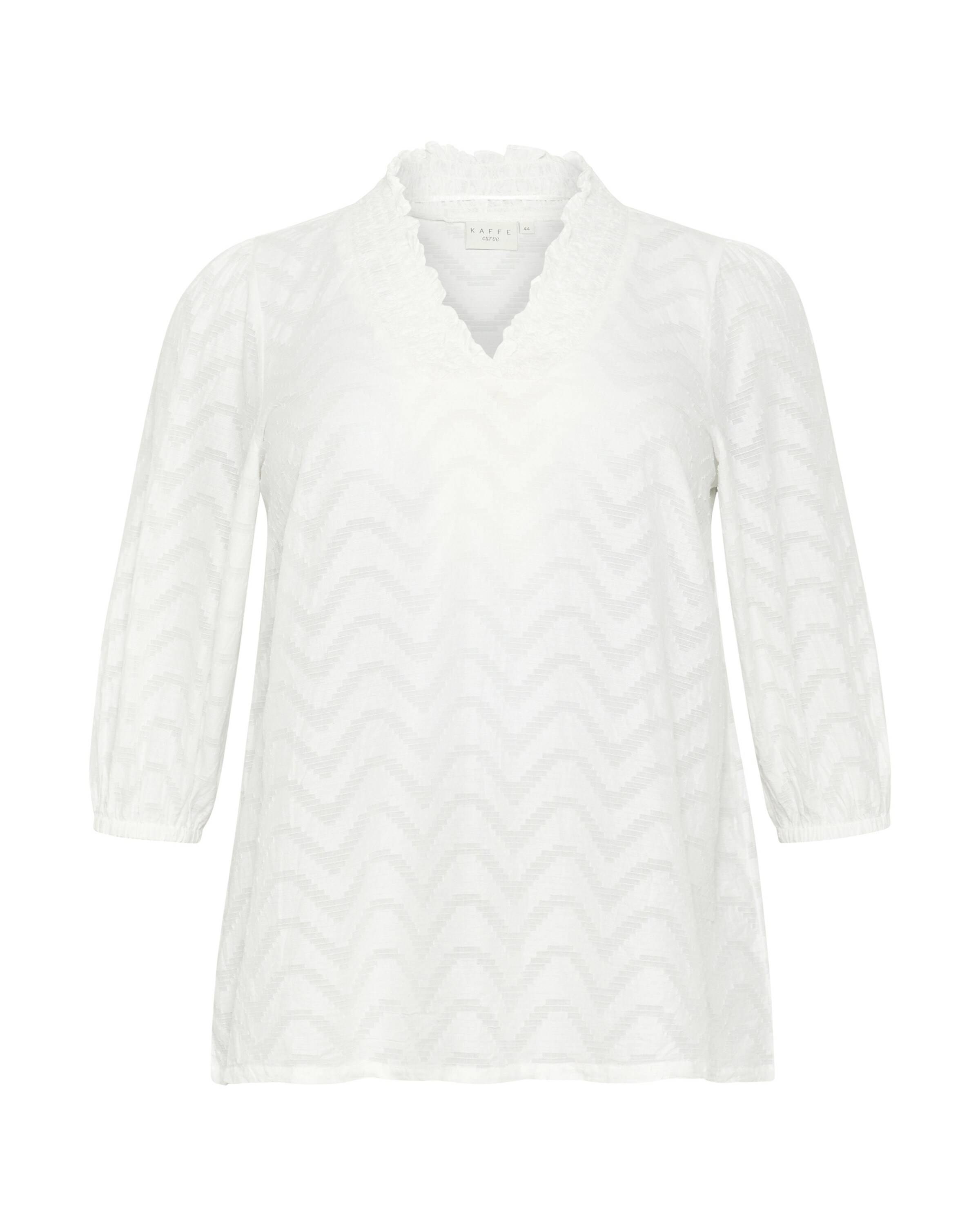 KAFFE CURVE Blouse 'Vitana' in Wit: voorkant
