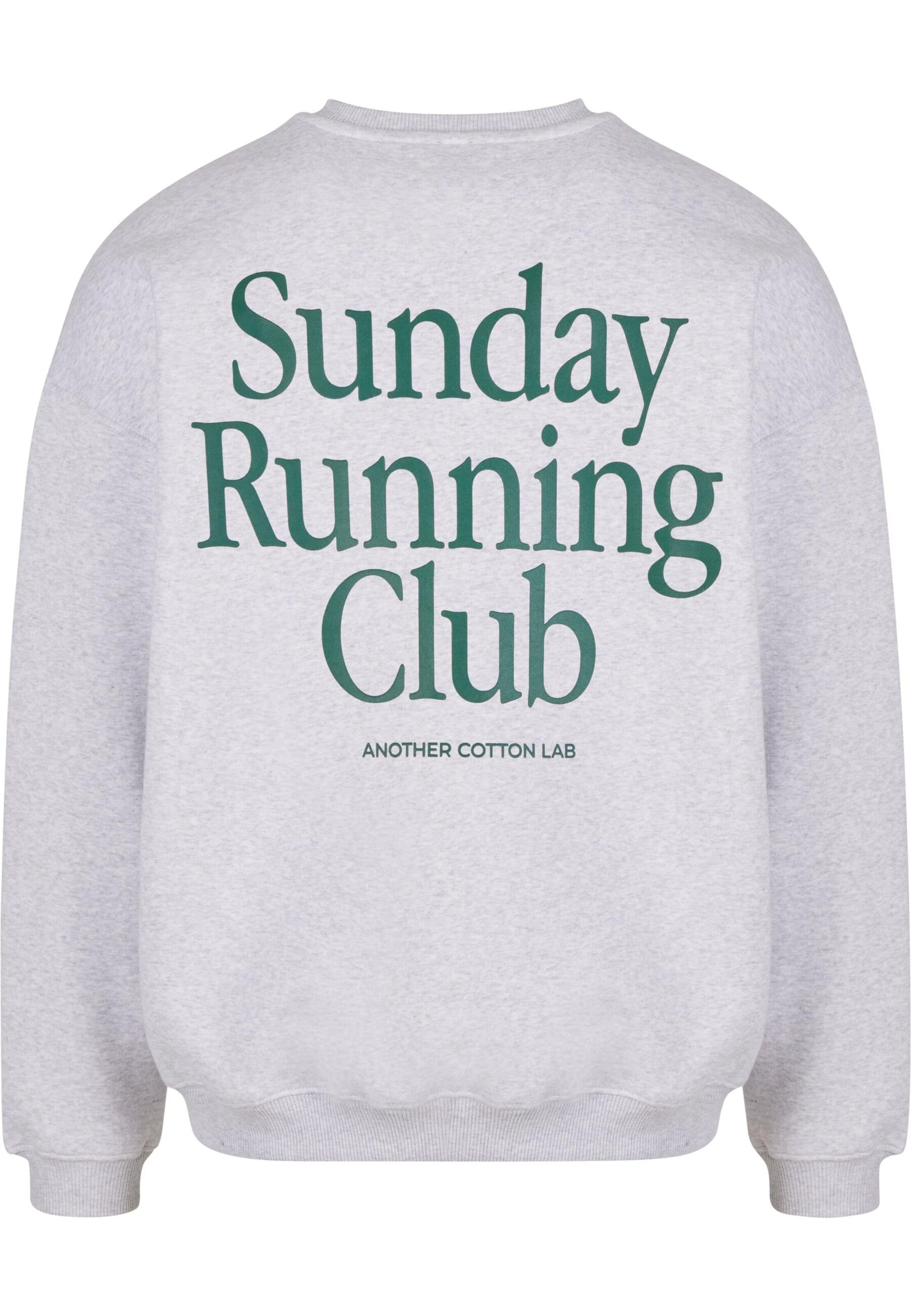 Another Cotton Lab - Sweatshirt 'Sunday Running Club' em cinzento