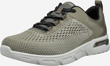 Sneaker bassa di bugatti in verde: frontale