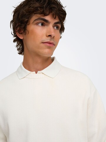 Pullover 'ONSRodger' di Only & Sons in bianco