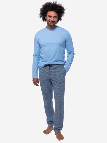 Mey Pyjama lang 'Round Geo'‌‌‌ in Blau