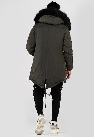 behype Winter Parka 'FADE-2' in Brown