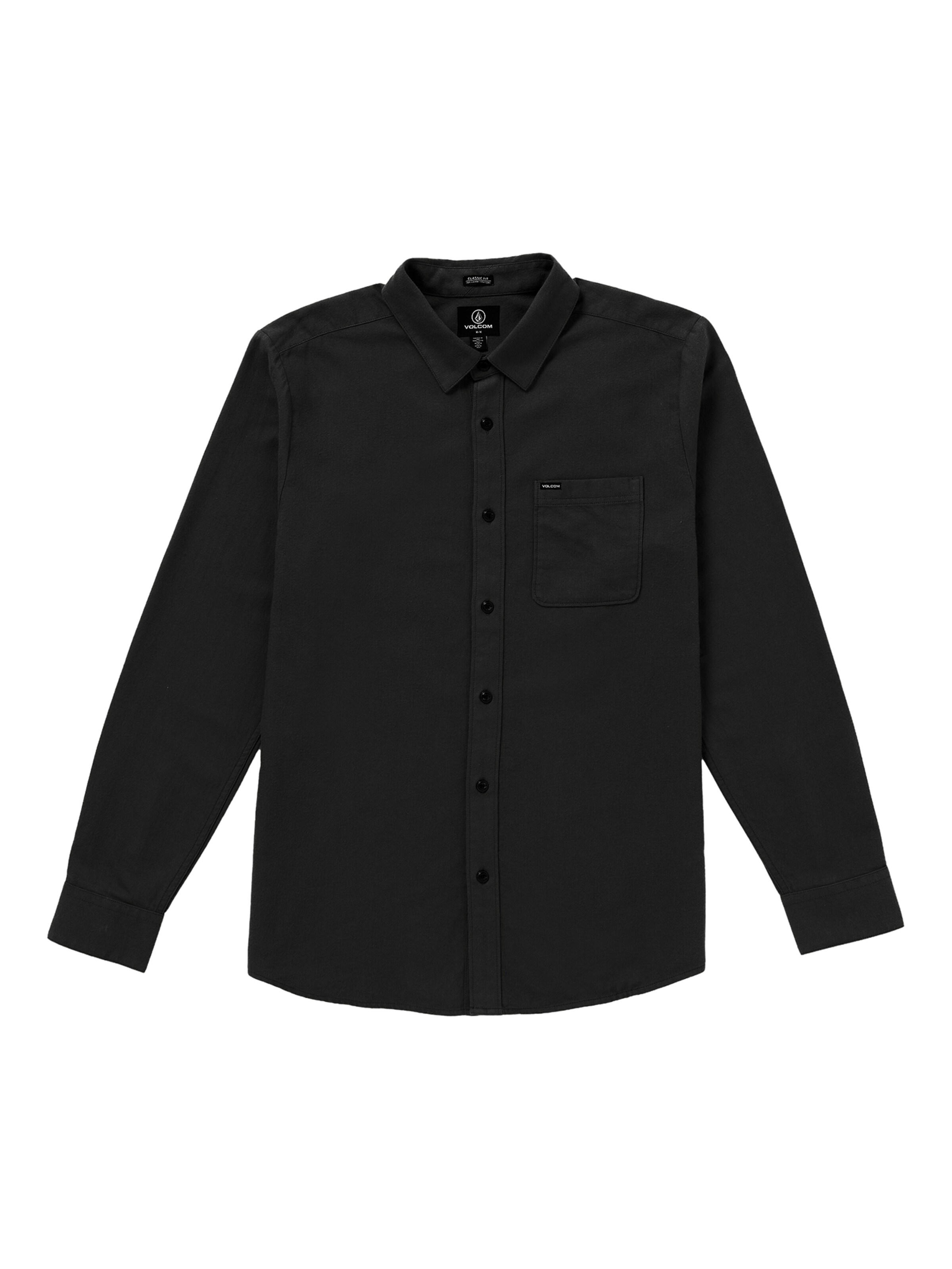 Volcom Comfort Fit Hemd 'Caden Solid' in Schwarz: Vorderseite
