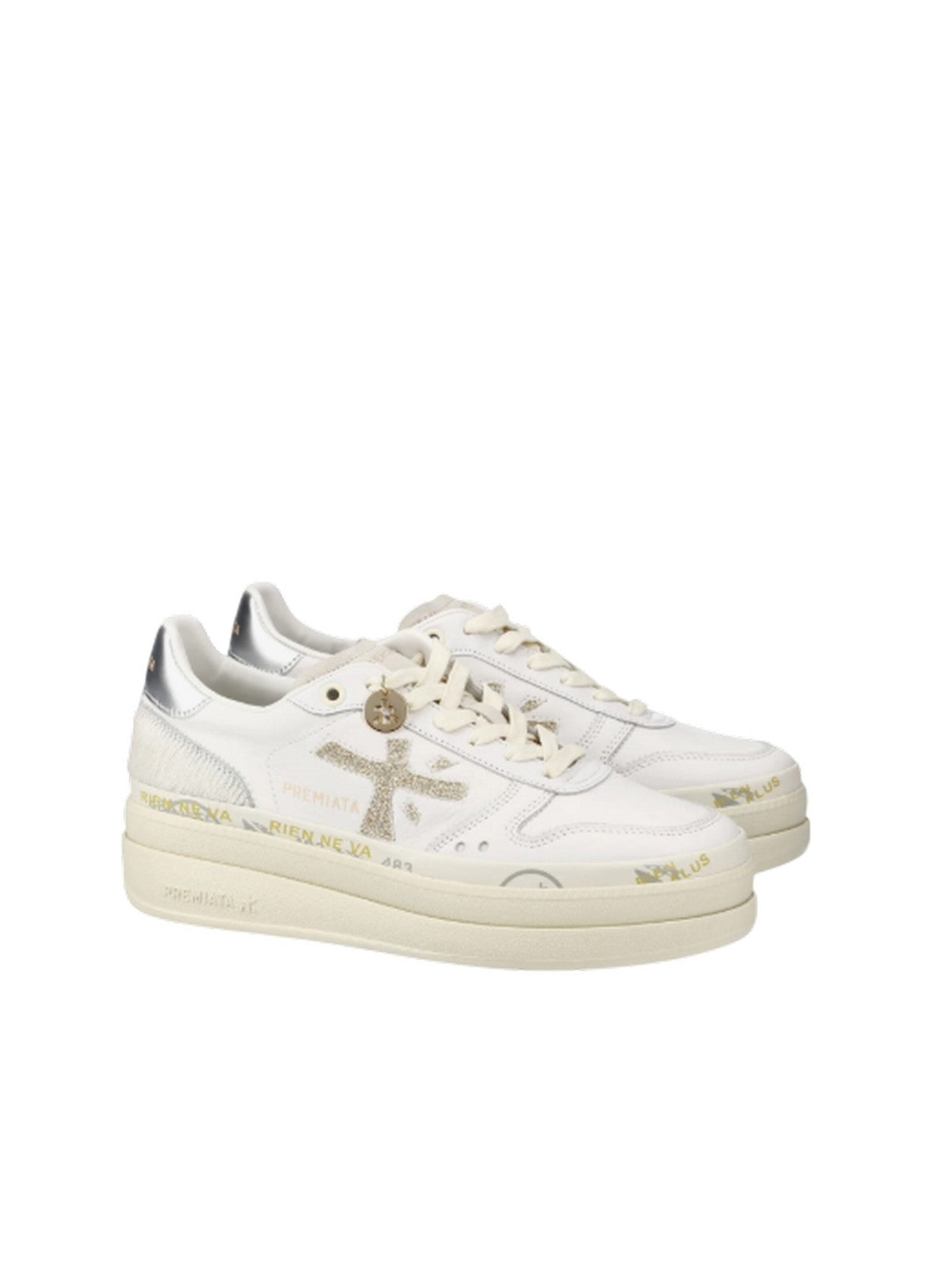 Premiata Athletic Shoes in White