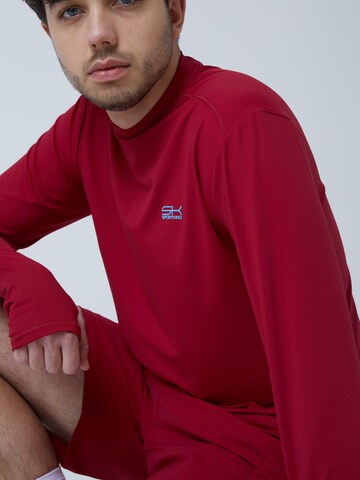 SPORTKIND Performance shirt 'Langarmshirt High-Neck' in Red