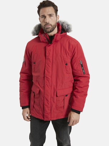 Jan Vanderstorm Winterparka 'Tommen' in Rood: voorkant