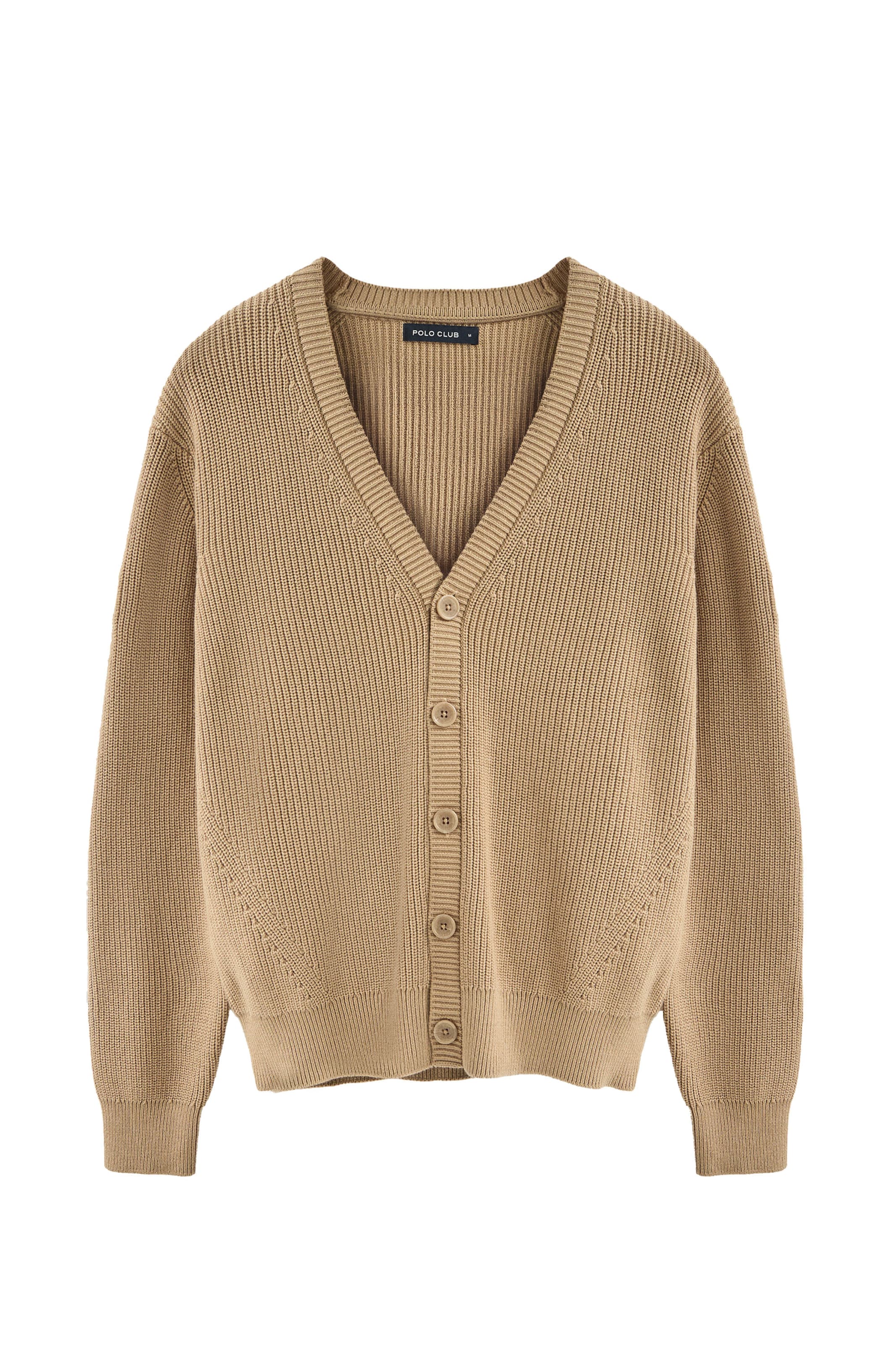 Polo Club Strickjacke in Braun: Vorderseite