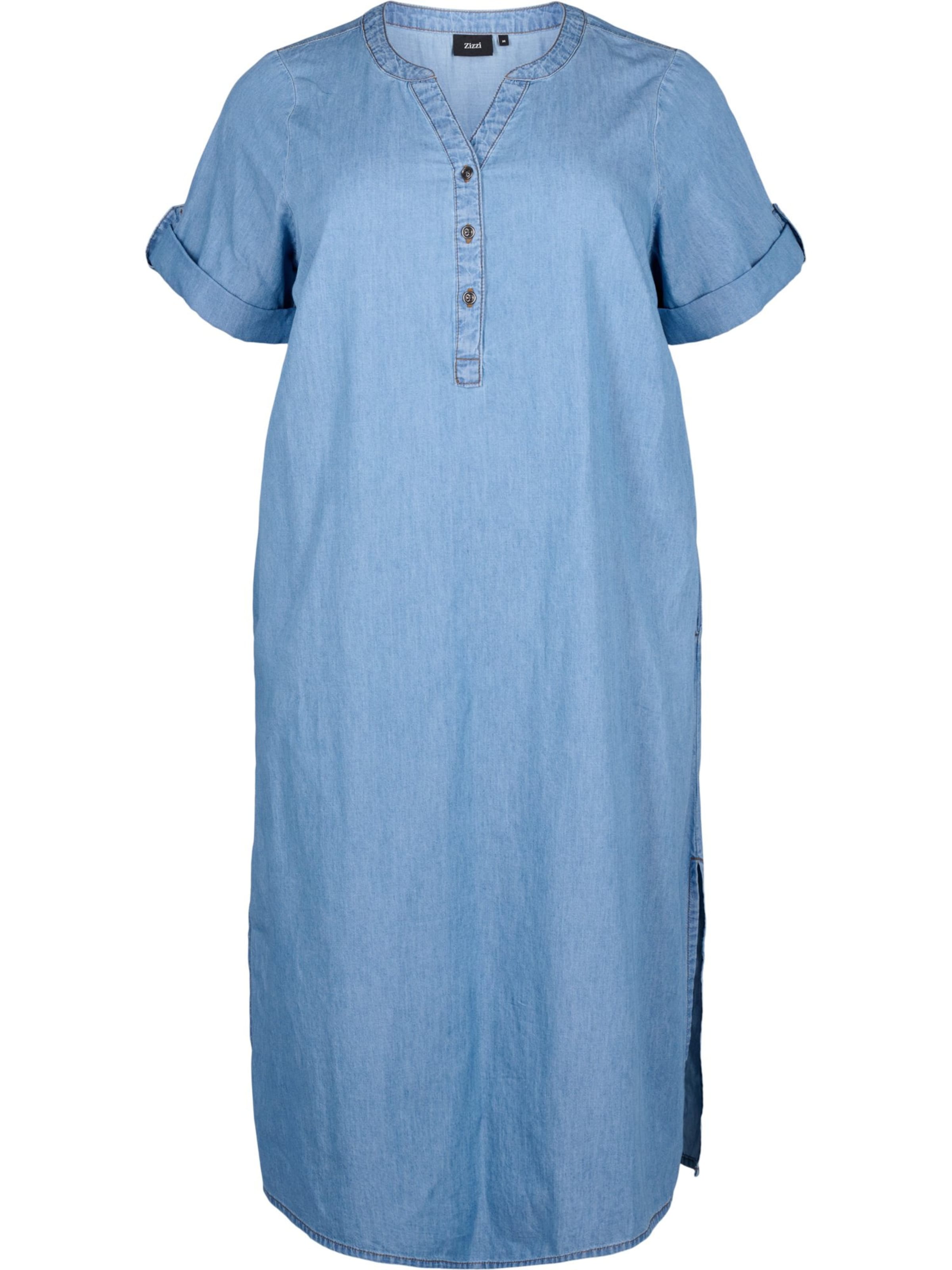 Zizzi Kjole 'Velisa' i blå: forside