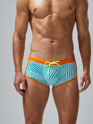 SEOBEAN Swim Trunks in Blue: front