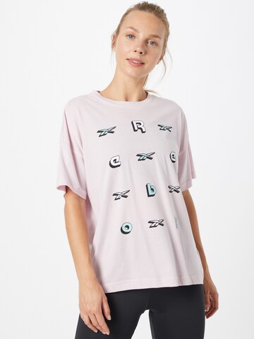 Reebok Λειτουργικό μπλουζάκι σε ροζ: μπροστά
