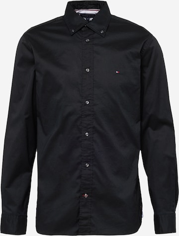 juoda TOMMY HILFIGER Standartinis modelis Marškiniai: priekis