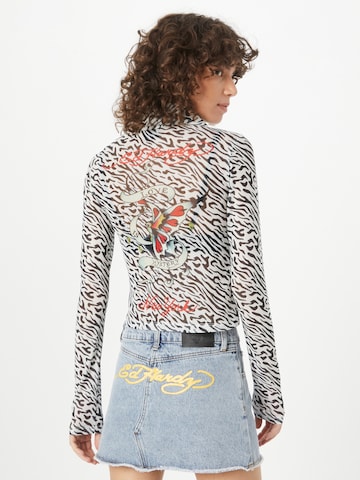 Ed Hardy Bluse 'LOVE-IS-MYSTERY' in Weiß