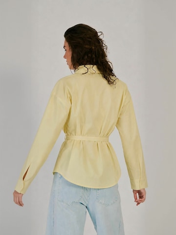 NORR Shirt ' Fraser ' in Geel: terug