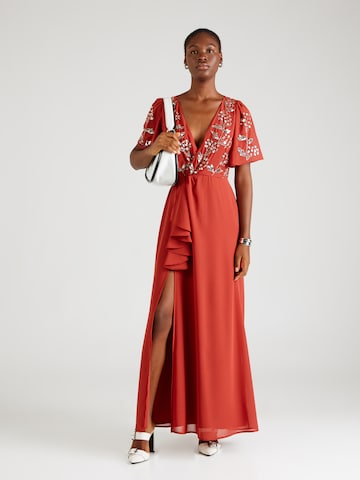 Maya Deluxe Kleid in Orange: Vorderseite