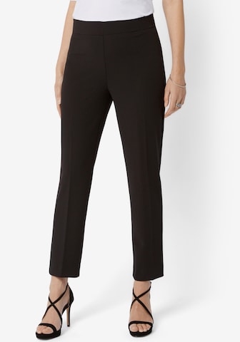 HERMANN LANGE Collection Regular Pleated Pants in Black: front