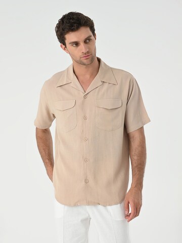 Antioch Regular Fit Hemd in Beige: Vorderseite