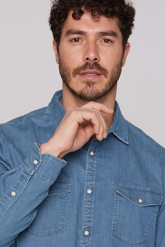 CAMP DAVID Regular fit Button Up Shirt in Blue