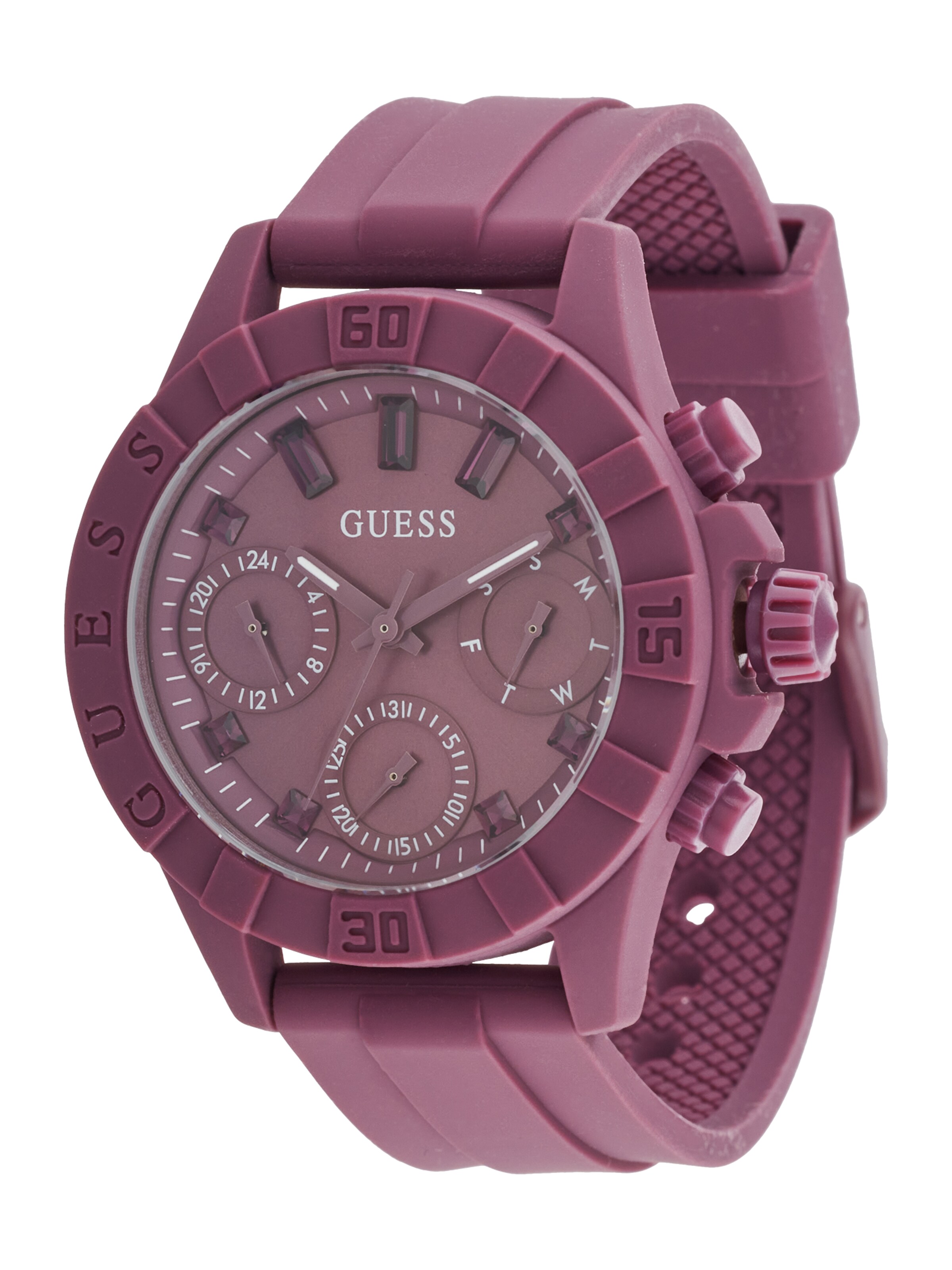 GUESS Uhr in Lila: Vorderseite