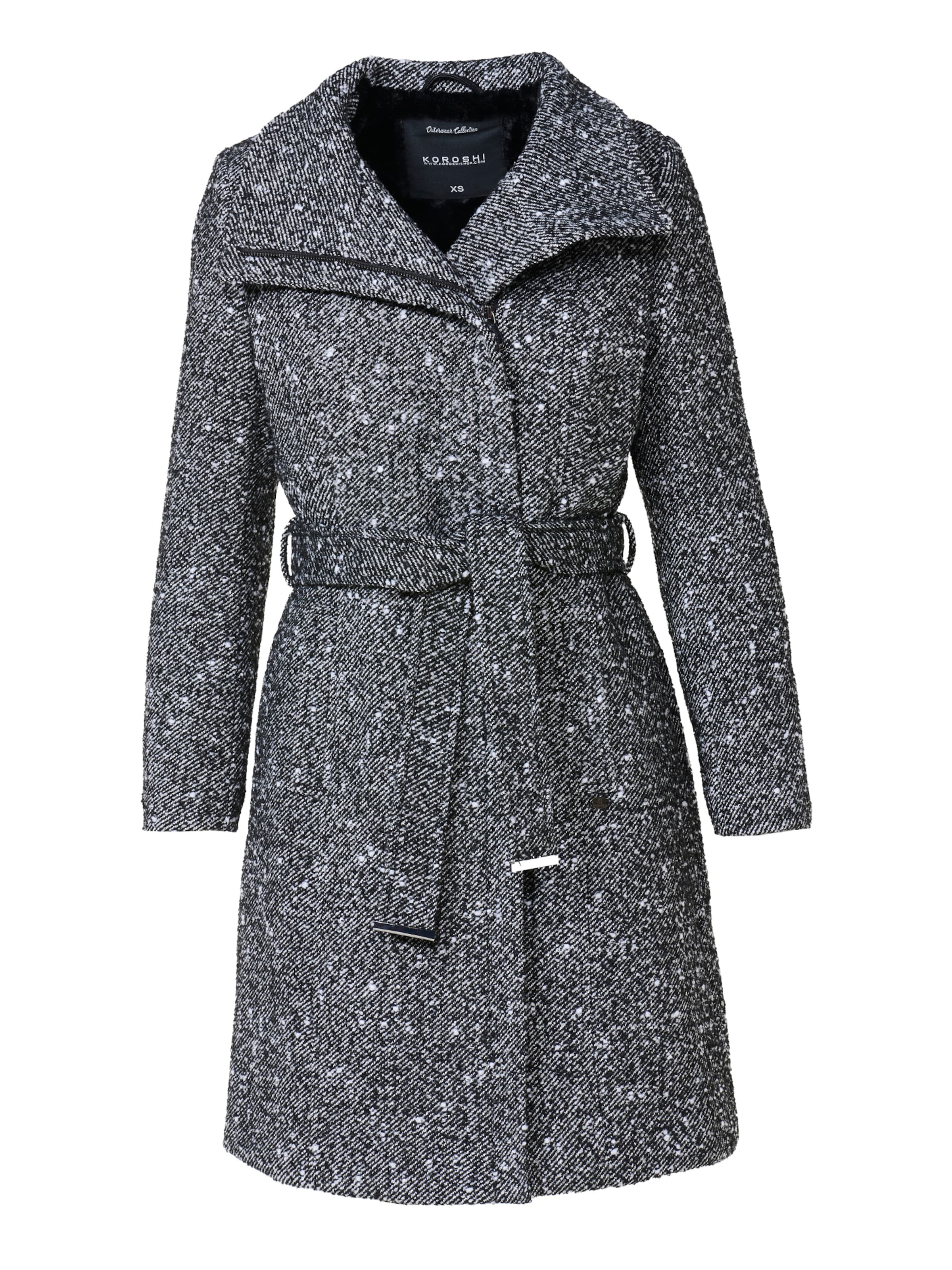 KOROSHI - Sobretudo meia-estação em preto: frente