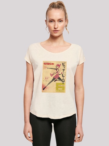 T-shirt 'Big Hero 6 Honey Lemon Newspaper' F4NT4STIC en beige : devant