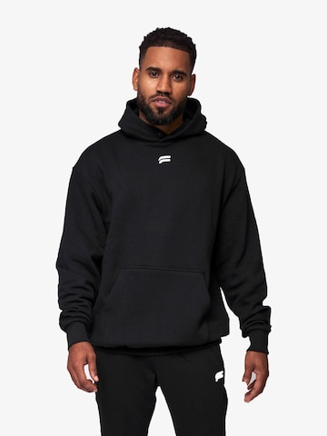 Fortex Fitness Pullover 'Essential Oversized Hoodie' in Schwarz: Vorderseite