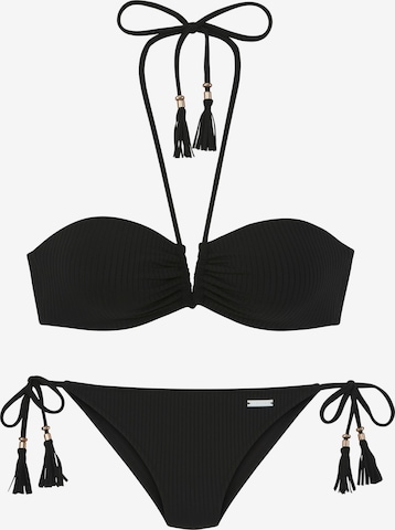 juoda Elbsand Bandeau Bikinis: priekis