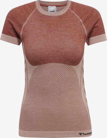 T-shirt fonctionnel Hummel en rose : devant