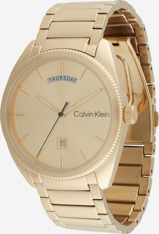 Calvin Klein - Relógios analógicos 'PROGRESS' em ouro: frente