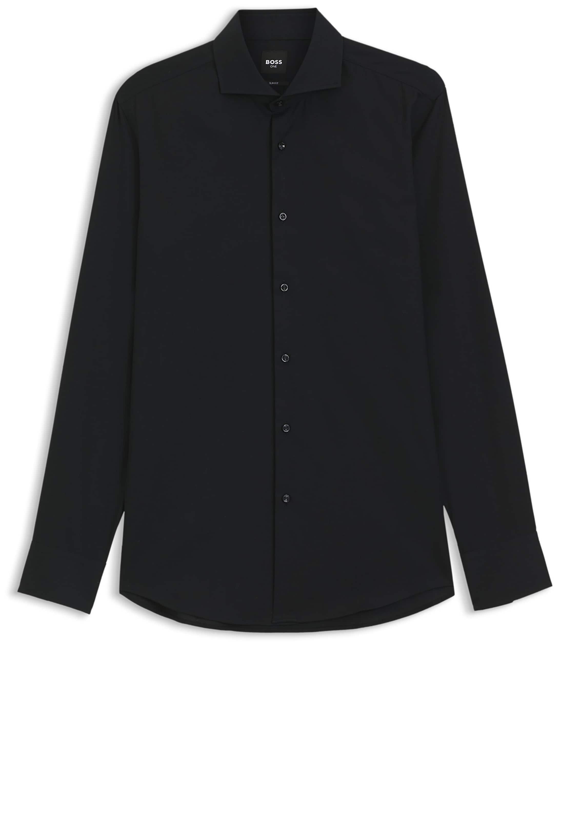 BOSS Button Up Shirt in Black: front